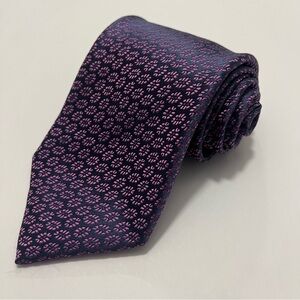 Charvet, 100% Silk, Made in France, Elegant, Patterned, Geometric Neck Tie